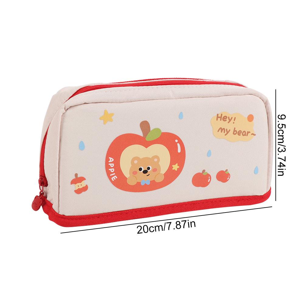 Can Stand Cartoon Pen Bag INS Multi-layer Stationery Bag Lovely Pencil Storage Bag  Back To School