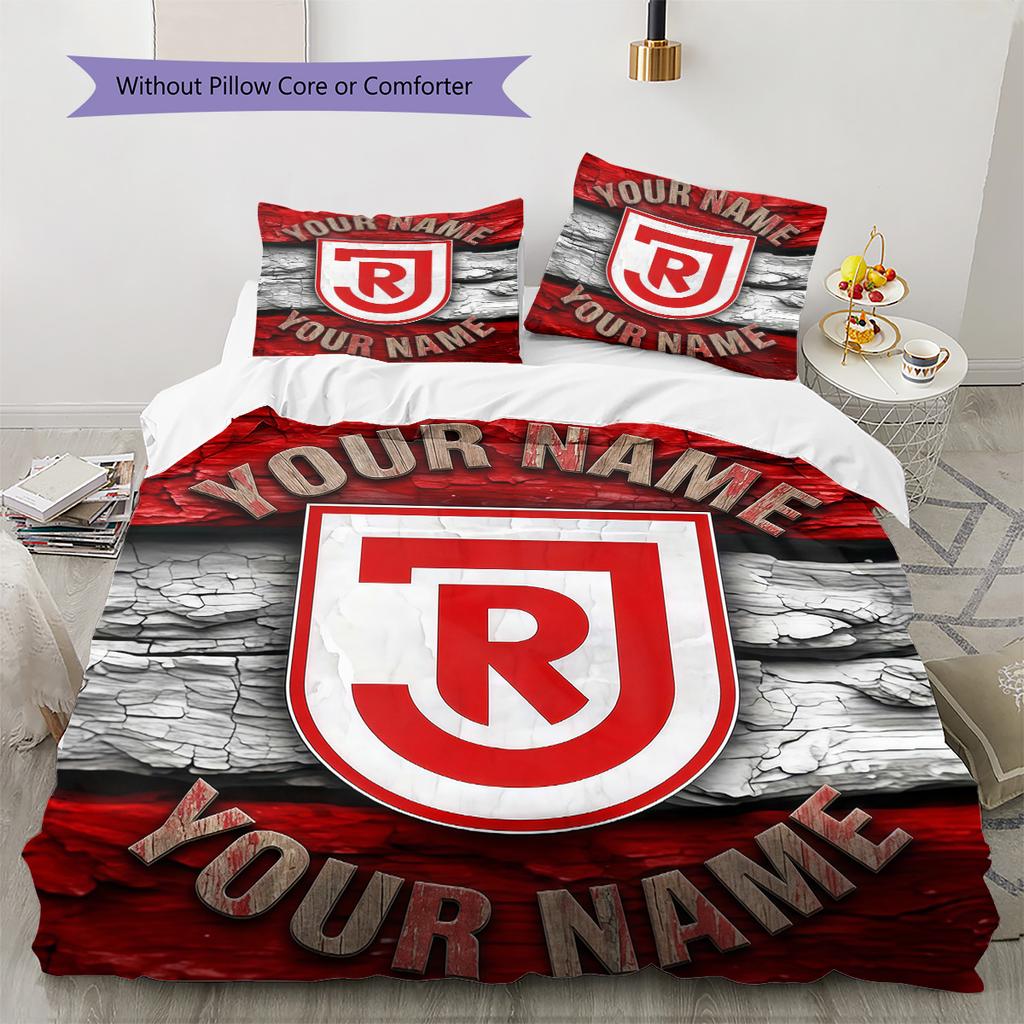 Ssv Jahn Regensburg Individuelles Namensmuster Bettwäsche Steppdecke Set Bettbezug Kissenbezug Zuhause Geburtstagsgeschenk(1 Bettbezug + 2 Kissenbezüge, ohne Füllung)