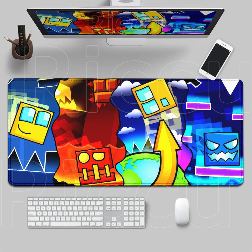 Geometry Dash Speed Gaming Table Carpet Hd Printing Cool Mousepad Xxl Computer Office Cabinet Rug 90x40cm Accessories Laptop Mat
