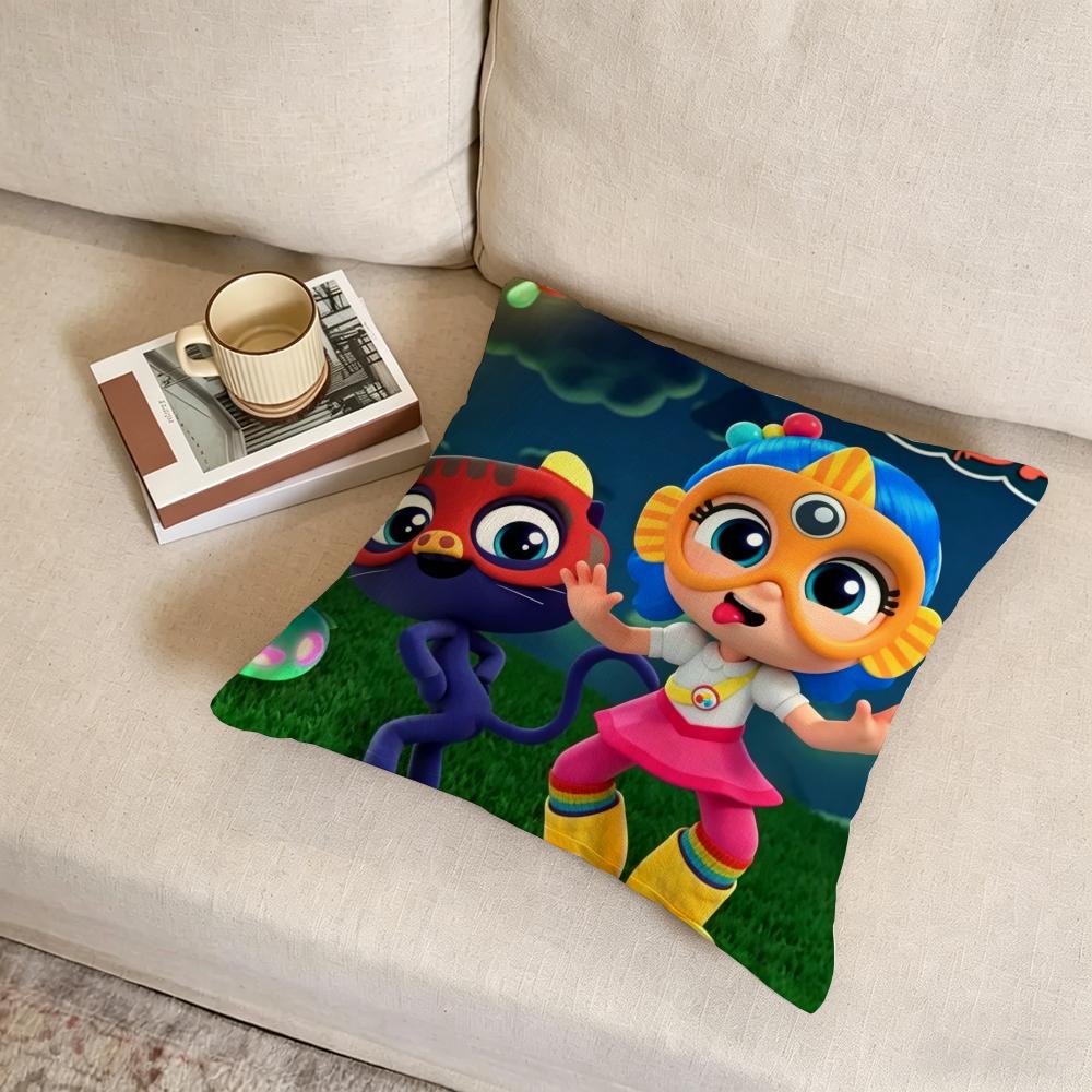 T-True And The Rainbow Kingdom Cushion Cover Fabric Soft Furnishing,Pillowcase, Cushion Cover, Sofa Pillow, Home Decoration