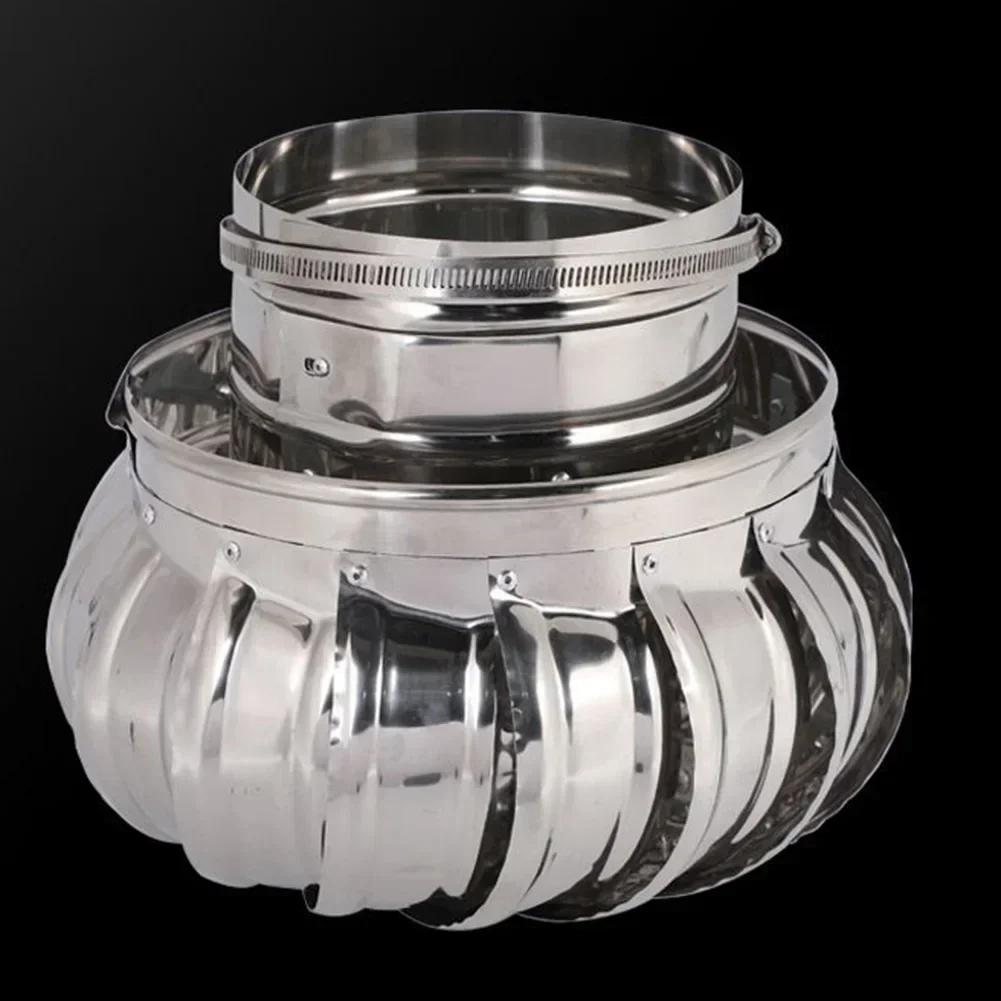 Capacul rotativ din oțel inoxidabil pentru coș de fum protejează ventilația țevii de fum Dispozitiv de evacuare a fumului Ventilator rezistent la ploaie