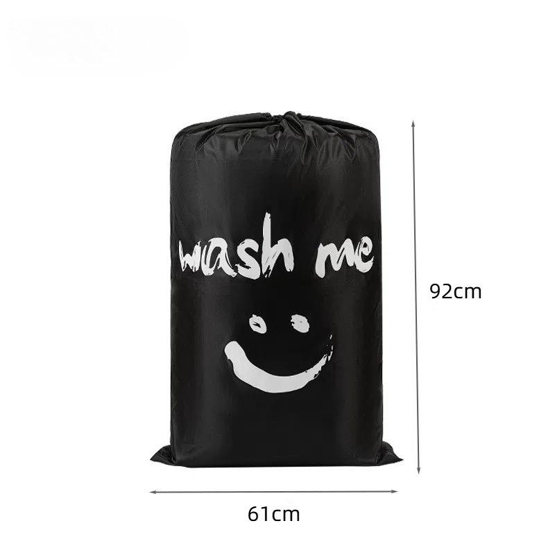 Amazon Cross border Smiling Face Printed Laundry Bag Storage Bag Bundle Drawstring Dirty Pocket