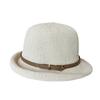 Spring and summer knitted breathable metal belt buckle bucket hat female vacation travel sunshade sunscreen hat curled small edge basin hat