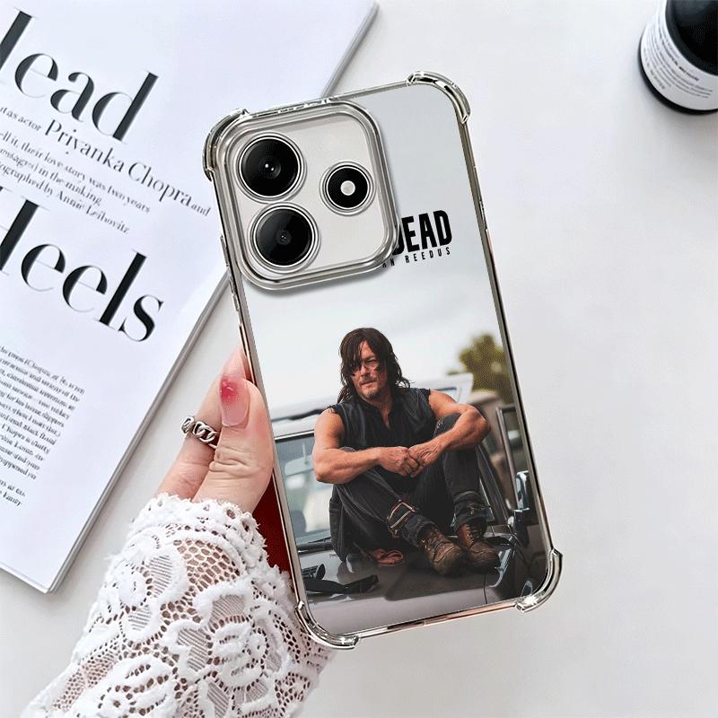 

The Walking Dead Daryl Dixon Soft Phone Case For Xiaomi Redmi Note 14 15 Pro Plus 13 12 11S 11T 5G 10 9S 9 Plating Anti-Fall Fun Redmi Note 11T 5G