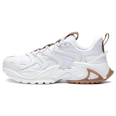 Li Ning Garra de Gato ACE Modernas Antideslizantes Resistentes a la Abrasión de Caña Baja Zapatillas Deportivas Casuales para Hombre Blancas AZGS103-2