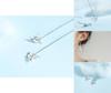 Se756 Yixuan Sparkling Diamond Origami Crane Ear Threader Elegant And Chic Chain Design