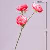 Multicolor Artificial Flower Peony 3 Heads Silk Petals Lifelike Peony Flowers Colorful Leaves Faux Flower Peony