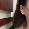 Elegant s925 Silver-Plated Star Pendant Hoop Earrings for Women - Simple, Versatile, and Luxurious Ear Jewelry.