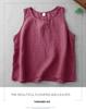 2026 Casual Plus Size Sleeveless Linen Pullover for Women
