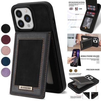 Horní a spodní část peněženky otevřené boční kožené pouzdro pro Iphone 14 Pro Max 13 Pro Max 12 Pro Max 11 Pro Max Se 2022 Xs Max 8 7 6 6s Plus