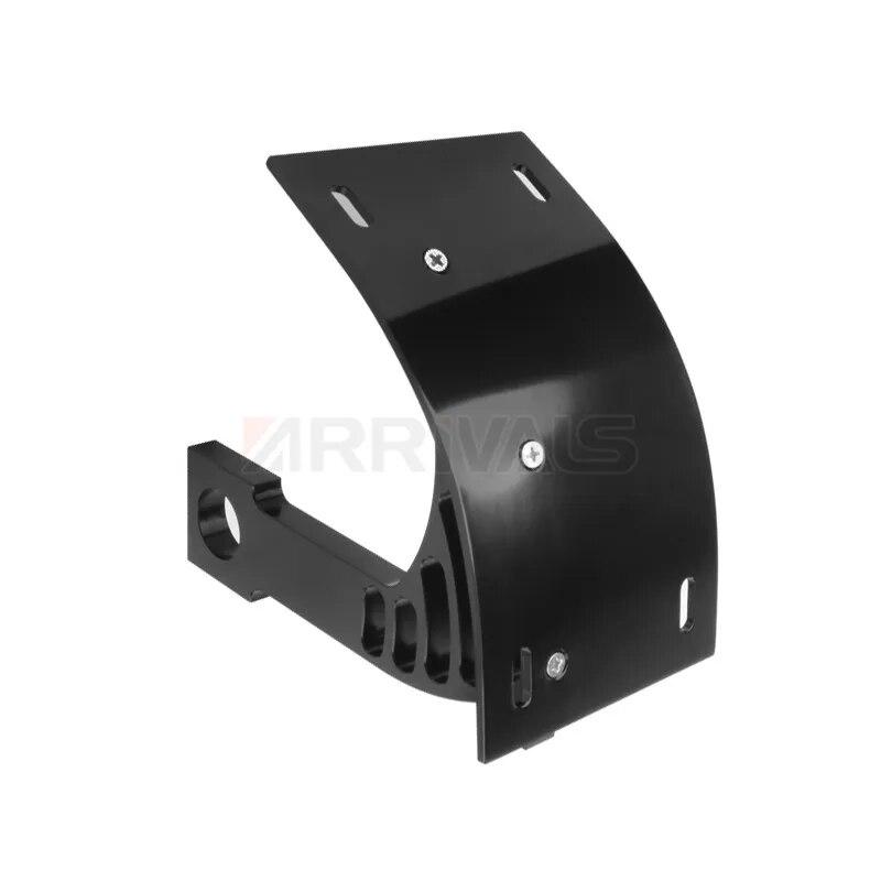 

1-дюймовый держатель номерного знака оси, крепление пластины, изогнутое вертикальное крепление для мотоцикла, велосипеда чёрный