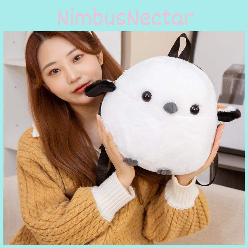 White Sparrow Adorable Plushie Backpack Cartoon Toy Bag Girls Students Travel