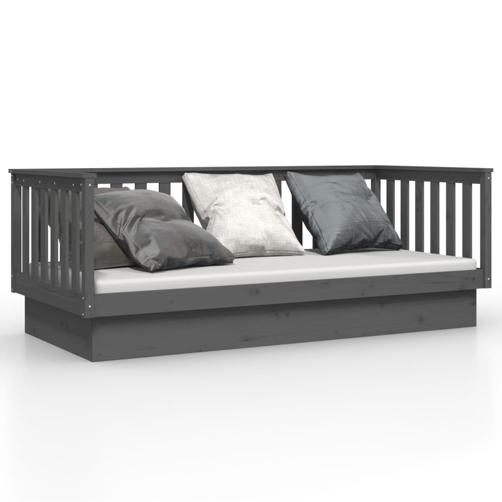 Vidaxl Daybed, Grey, 80X200 Cm, Solid Pine Wood