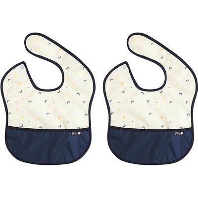 Pli? wodoodporny śliniak dla niemowląt w pasujących kolorach, 2 sztuki, 14 byeoldal