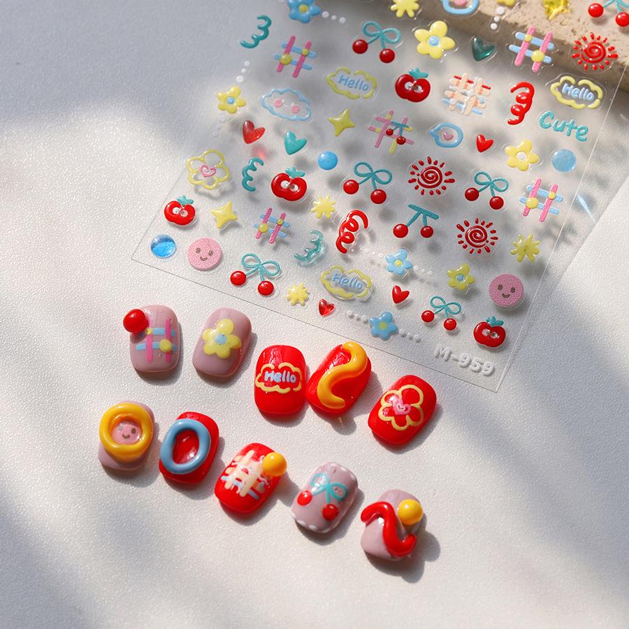 

Ferro Hot Stamping Cartoon Nail Stickers M959, Back Adhesive Jelly Gel Series
