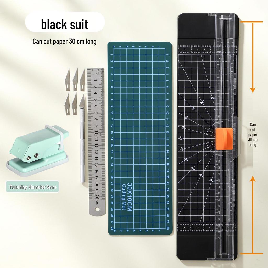 Dual Blade Portable Paper Cutter - Durable Sharp Craft & Office Knife for Students and Artists