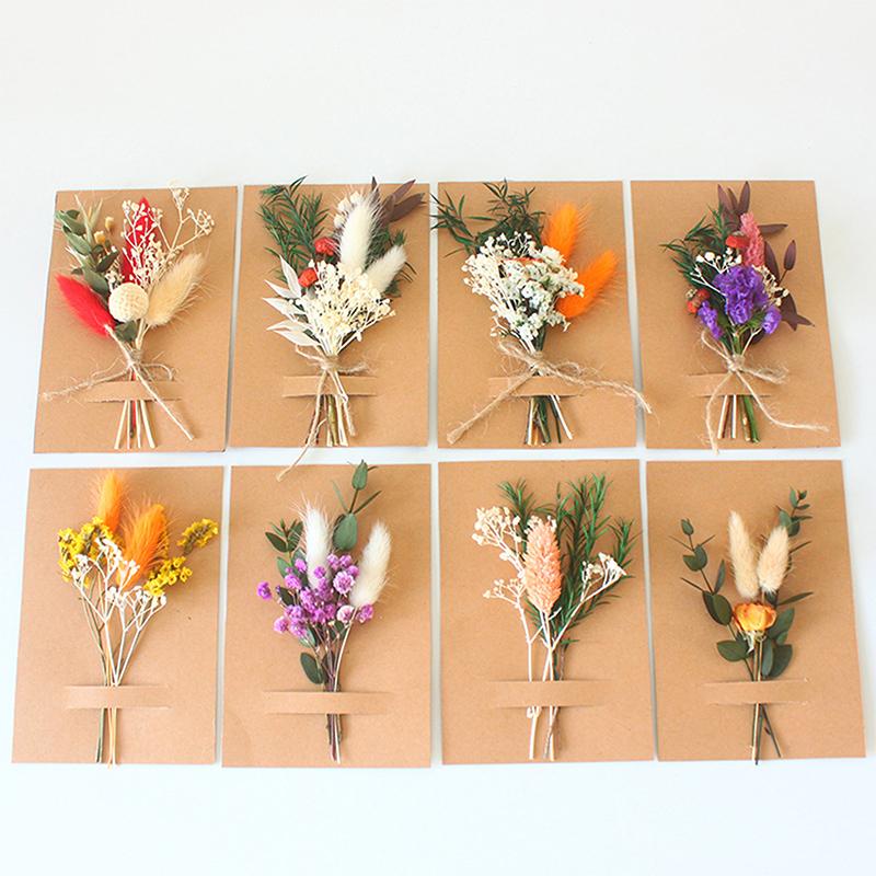 1 Buquê Mini de Flores Secas Naturais Boutonnieres para Madrinhas Decoração de Natal Casamento Dia dos Namorados Materiais Florais DIY