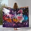 Cute Puella Magi Madoka Magica Cartoon Flannel Blanket,Ultra Soft Warm Plush Throw for Home Bedroom Bed Sofa Cover Office Picnic