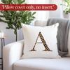 Leopard Print Initial Letter A Throw Pillow Covers, Cheetah Room Decor, Monogram Cheetah Print Decorative Pillowcases Cushion Cases for Home Bedroom