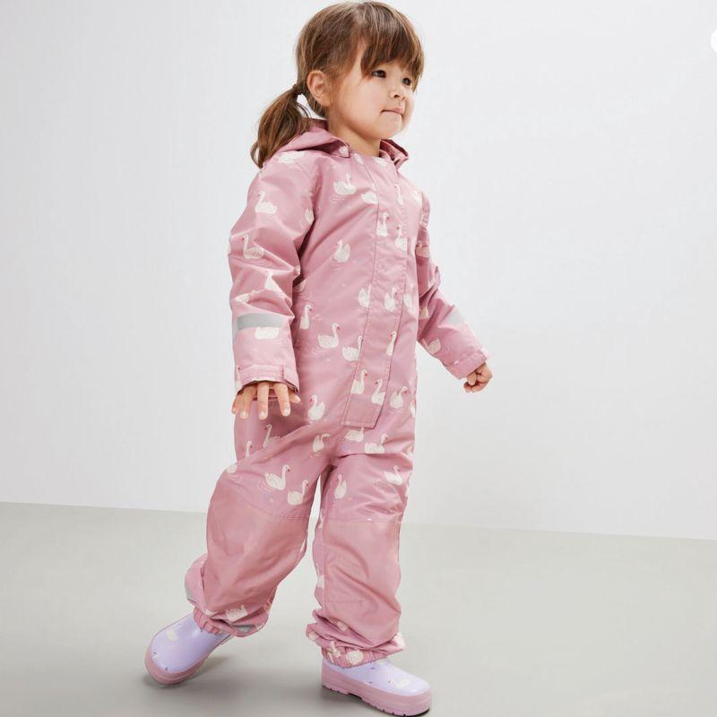 Baby Windproof and Waterproof Protective Clothing, Spring and Autumn Jumpsuit, Spring and Autumn Children s Export Foreign Trade Children s Clothing Pink 122-128
