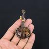 Baltic Amber Pendant, 999 Copper Wire Wrapped Gemstone Jewelry, Handmade Pendant For Mother Day