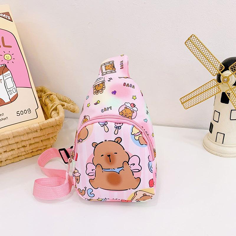 Capybara Backpack Cute Doll Stuffed Bag Multifunctional Storage Bag Capybara Chest Bag Home Decoration Shoulder Messenger Bag