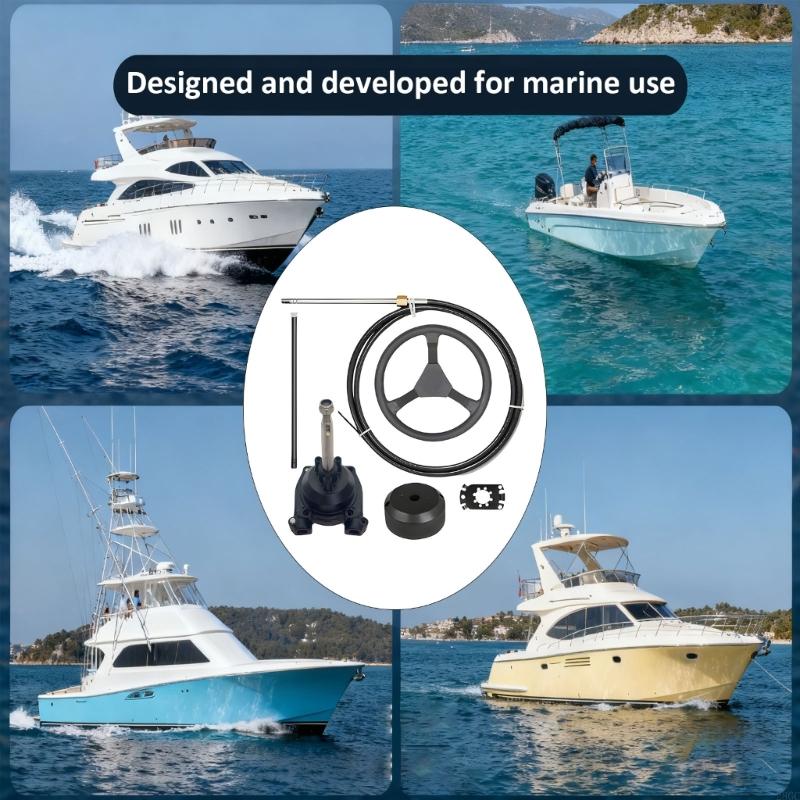 

28GC Pack of 1 Accuracy Steering Set for Boats Mechanical Fan 13FT Global Application Oxidation Proof Substance China Mainland