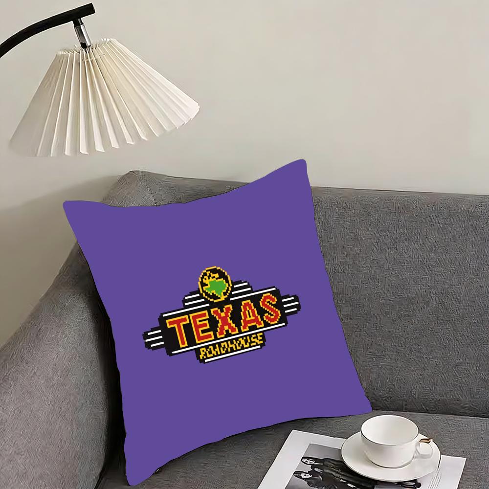 Classic TTexas RRoadhouse Cushion Cover Elegant Comfort Pillowcase Sofa Bed Doublesided Printed Invisible Zipper Home Decor