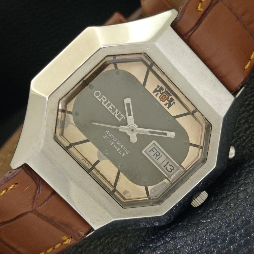 

ЯПОНИЯ ВИНТАЖ ORIENT АВТОМАТИЧЕСКИЕ 46941 МУЖСКИЕ ОРИГИНАЛЬНЫЙ ЦИФЕРБЛАТ ЧАСЫ a703377-1 R213b-a703377