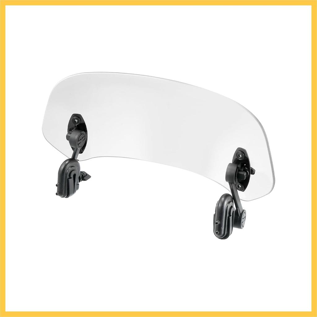 28.5cm Motorcycle Windshield Motorcycle Wind Deflector Clear Lens Adjustable Clip Windshield Extension Universal Fit for Most Motorcycle Scooter Auto