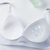 Thin Ice Silk Seamless Lingerie Women's Gathering Bra Thin Letter Shoulder Strap Breathable Bra Push Up Bra
