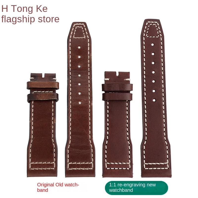 High Quality Italian Cow Leather Watchband for IWC Big Pilot IW388103 IW378005/003/001 Mark 18 Men Watch Strap 20 21mm Bracelet