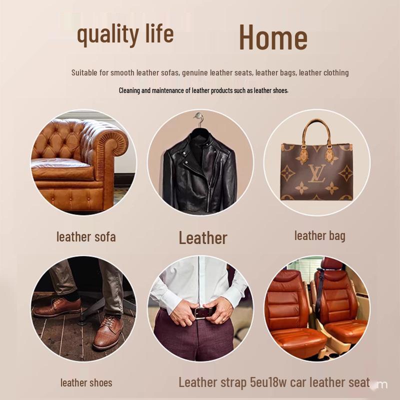 Leather Cleaner: Care & Deep Clean for Genuine Leather Sofas and Clothing, Stain Removal & Waterless Wash.