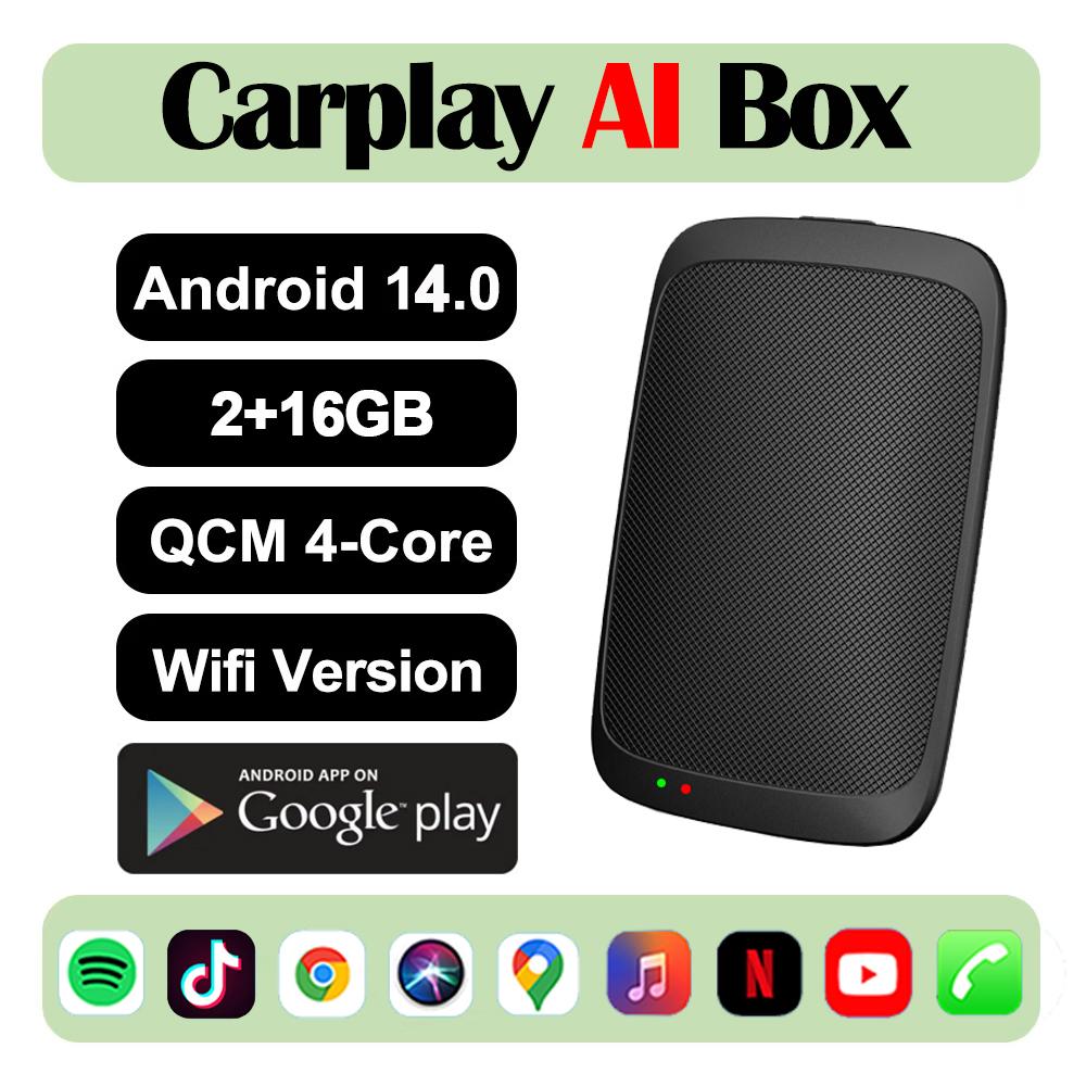 Universal Android 14 CarPlay AI Box Wireless Carplay Android Auto Adapter Car Intelligence Systems For Google YouTube Netflix