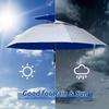 Rain Umbrella Hat Foldable Sun Shade Waterproof Fishing Headwear Cap Beach Head Hats Double-Layer UV Protection Sunscreen