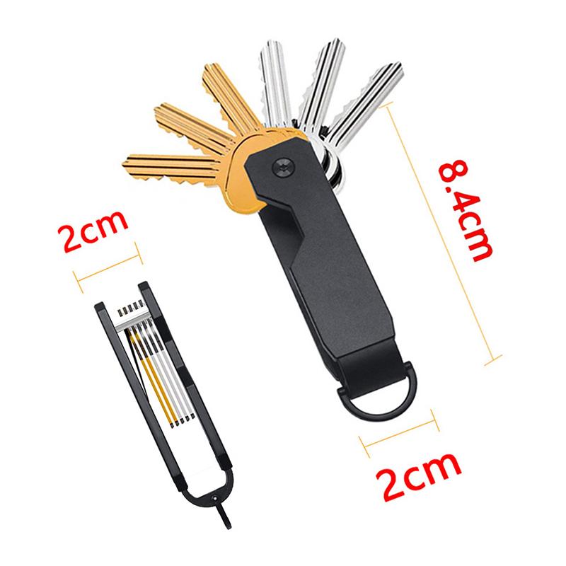 Herren Taschenschlüsselorganisator Kompakter Metallischer Schlüsselhalter Minimalistisch Innovatives Schlüsseletui Schlüsselanhänger Schlüsselhalter Sichert 2-10 Schlüssel