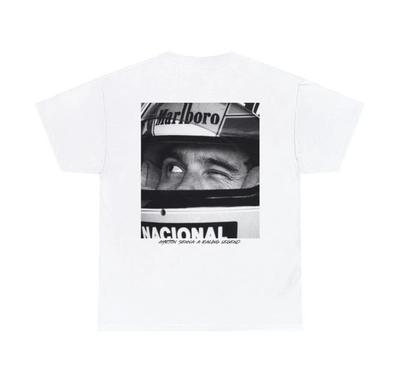 Ayrton Senna T-Shirt, F1 T-Shirt, Monaco T-Shirt (AUF DER RÜCKSEITE)
