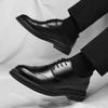 Leather Shoes Men's 2025 Large Size Business Inner Height Increase 6CM Leather Shoes Suit Groom Wedding Shoes Trend