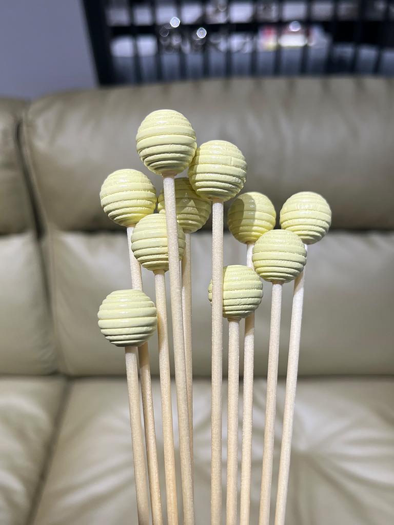 10pcs Colored Fibre Reed Diffuser Sticks Wood Ball Home Fragrance Oil Refill Sticks Aroma Diffuser Refill Stick DIY Home Decor