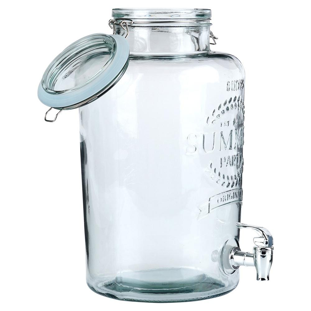 Glass Beverage Dispenser Jar with Tap 8L