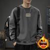 Men's Heavyweight Retro Hoodie - Spring/Autumn, Trendy Hong Kong Style, Loose Fit, Versatile Long Sleeve Outerwear for Students.
