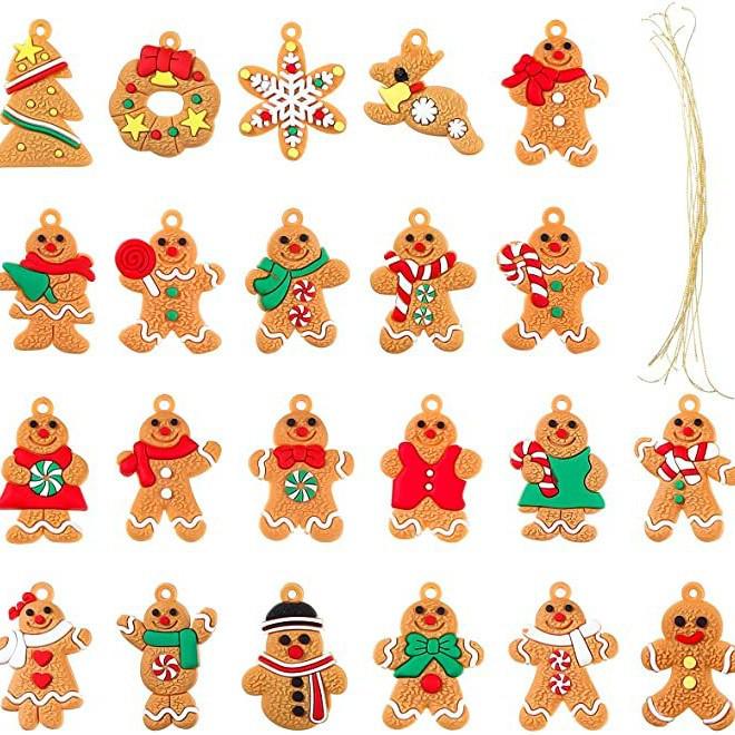 Multi-piece Gingerbread Men Christmas Ornaments: Free Combination for Tree, Fireplace, Home & Party Decor
