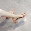 68022-1 Fashion women's sandals 2025 fashion summer new French temperament thick heel women's shoes