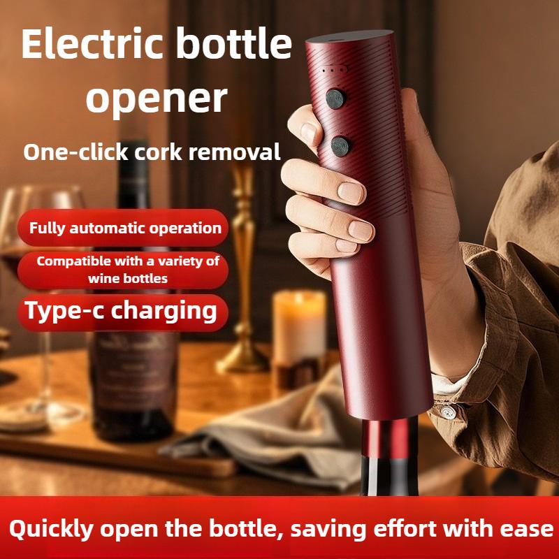 Electric Fully Automatic Red Wine Bottle Opener, Portable and Multifunctional