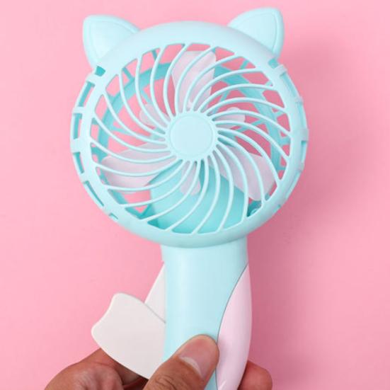 Mini Fan Adorable Shell Portable Pure Energy-saving Plastic Manual Cooling Fan Dorm Supplies