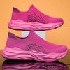 Men's shoes summer breathable mesh sneakers large size popcorn sole knitted socks shoes women