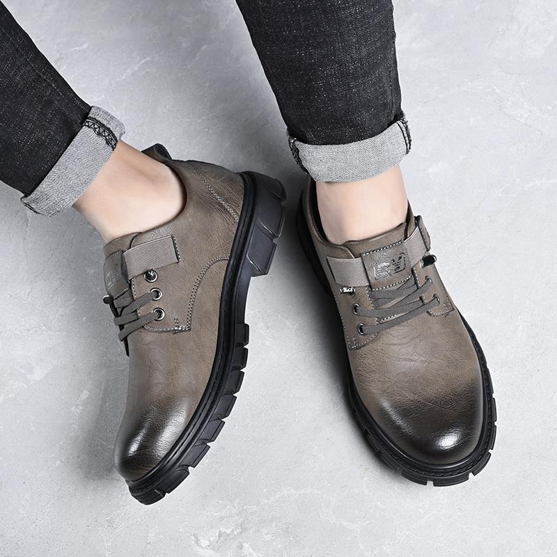 Fashion Business Platform Shoes Men Casual Shoes High Quality Sneakers Luxury Brand Men Shoes Outdoor Genuine Leather Non-slip Men Shoes