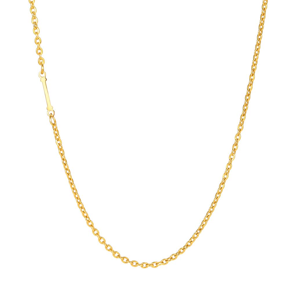 A-Z 26 Letters Initial Necklaces for Women 18k Gold Color Stainless Steel Necklace Rolo Chain Pendants Anniversary Jewelry