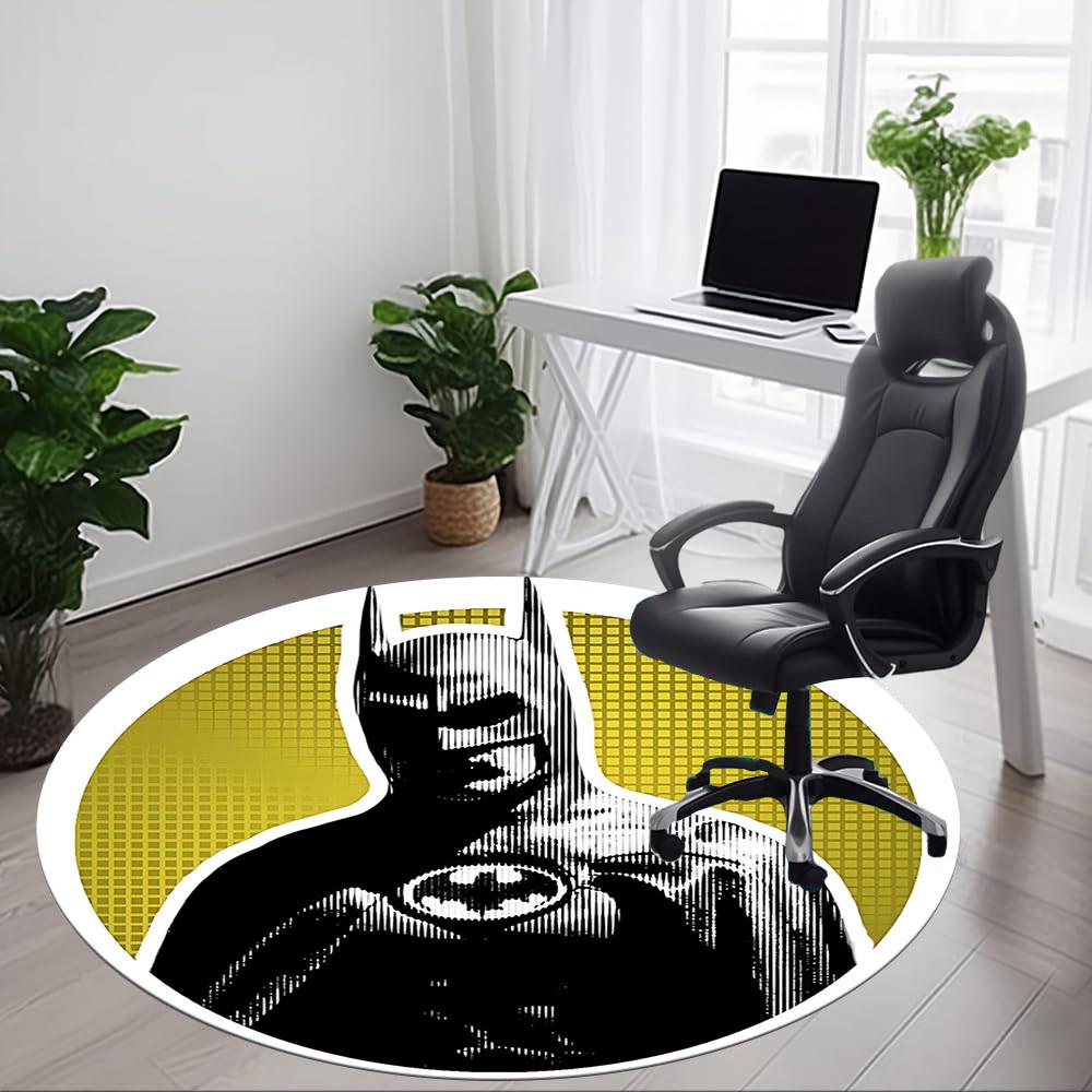 1pc Batman Office Round Area Rug, Under Office Chairs Bedroom Living Room Home Decor, Room Deco, Available in Various Sizes