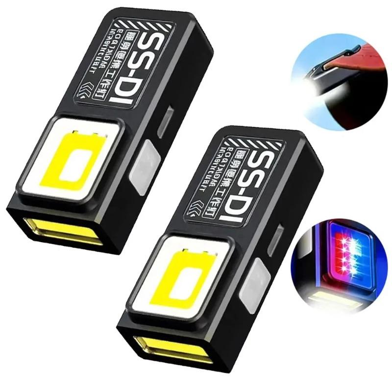 Mini Portable COB LED Flashlight Rechargeable Powerful Work Light with Clip Magnet Waterproof EDC Camping Walking Pocket Lamp